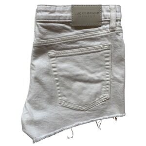 Lucky Brand Cut-Off Shorts Women's Size 10/30 White Frayed 5 Pocket Jean - 192